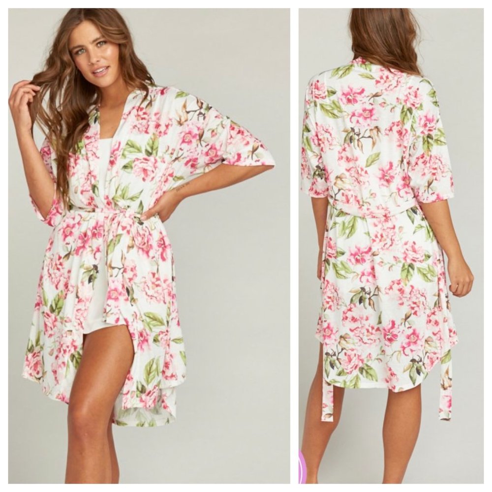 Show me Your Mumu Women Small Pink White Rose Flor